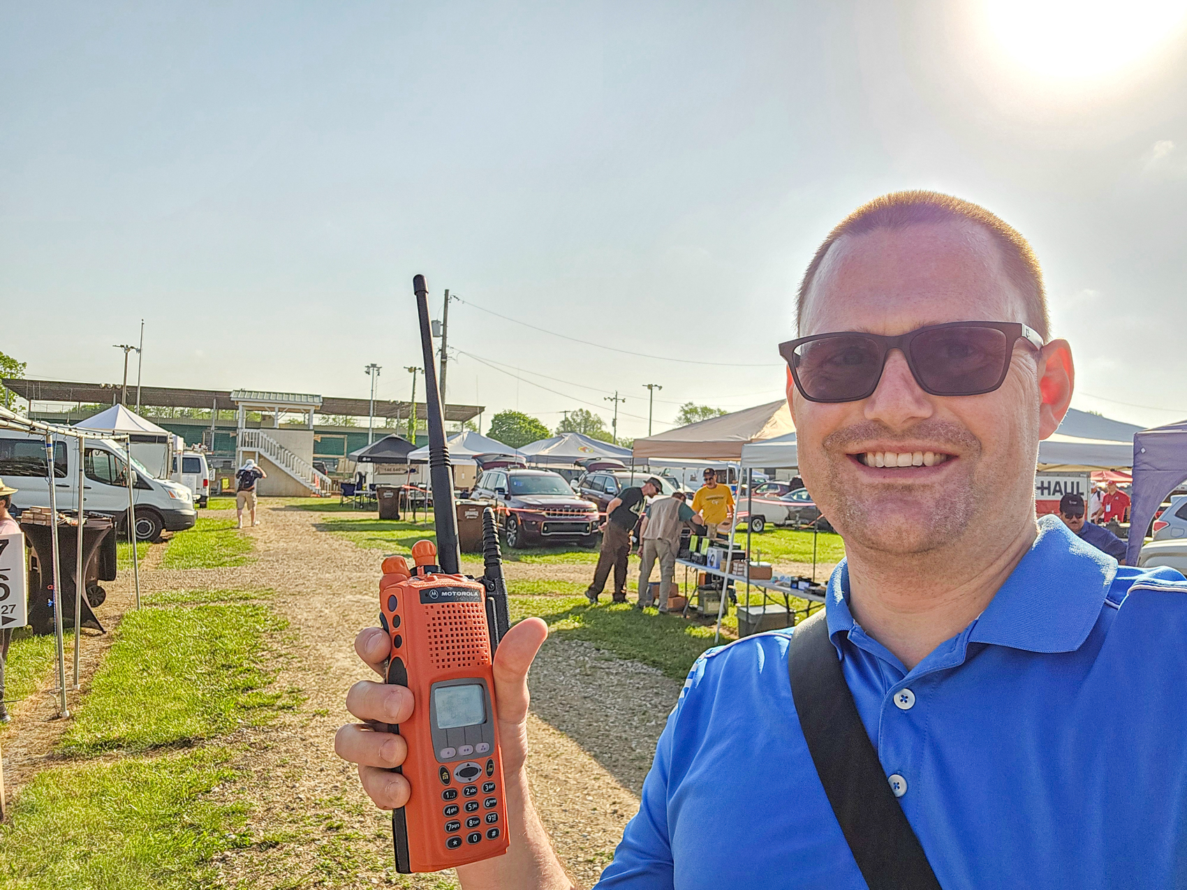 Paul KG4HCX with a Motorola XTS5000 at the 2025 Dayton Hamvention